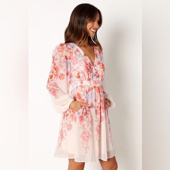 Petal and Pup Hattie Floral Print Long Sleeve Dress - Picture 2 of 4